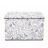 Kid's Coloring Medium Trunk with Lid and Removable Divider (Includes 4