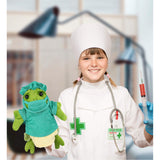 Sea Turtle Doctor Plush Hand Puppet with Scrub Uniform and Cap 10