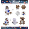 Brown Bear Astronaut Plush Toy with Space Helmet and Suit 9 Inches