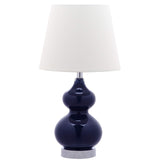 Kids Lighting 18.75-inch Eva Navy Double Mini Table Lamp Blue Modern