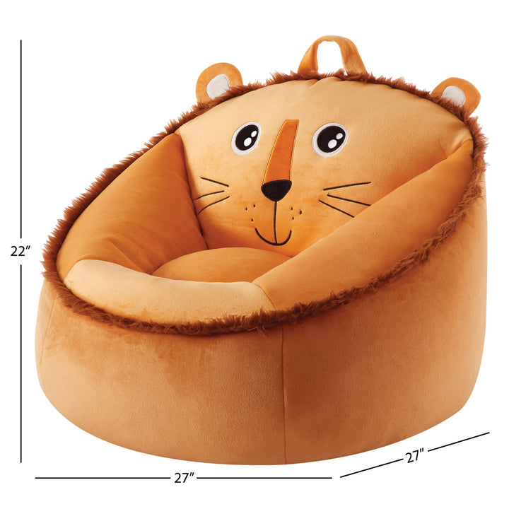 Heritage Kids Micromink Squishy Bean Bag Chair for Kids Ages 3+