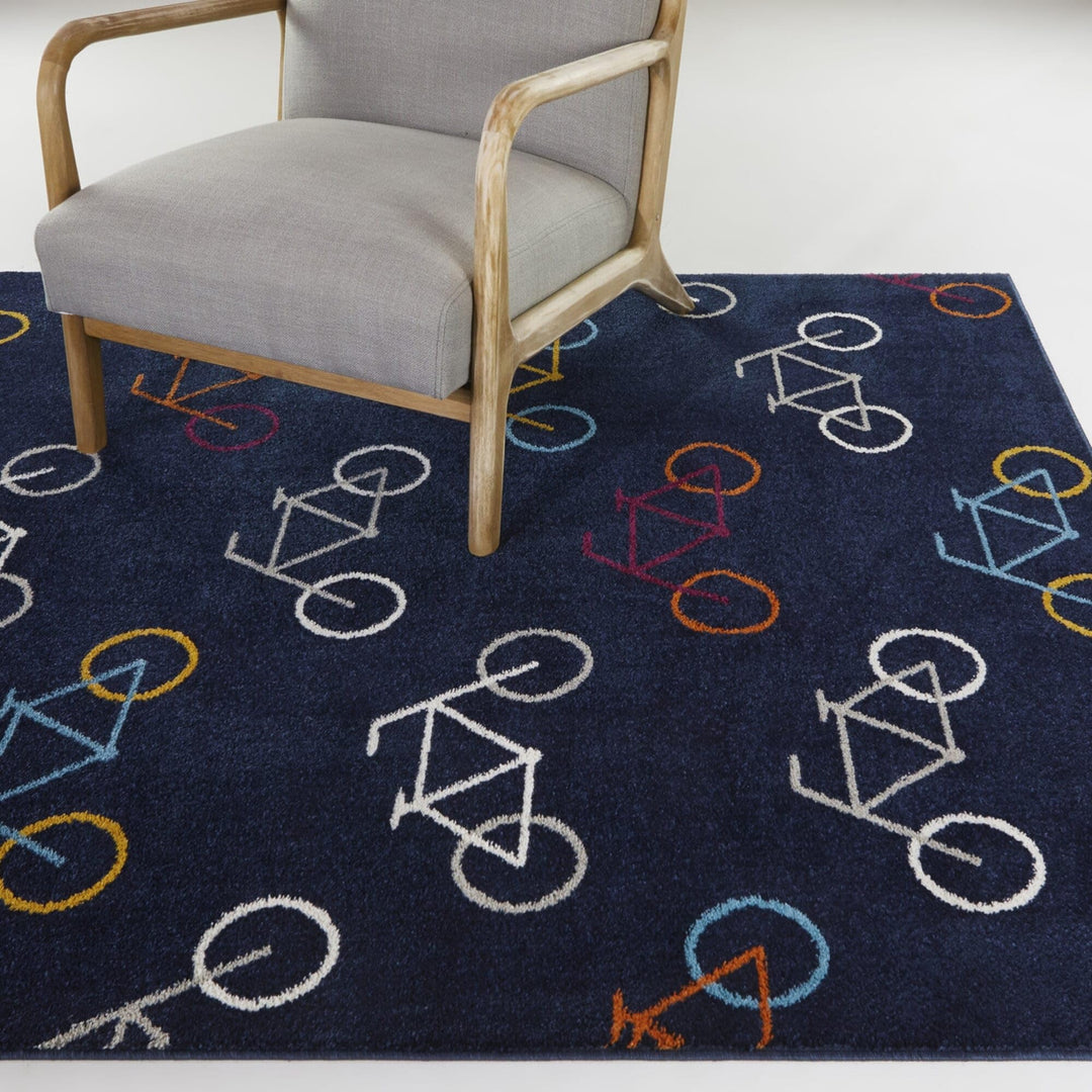 Balta Mod-Tod Look Mom No Hands Kids Bicycle Area Rug