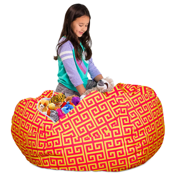 Posh Creations Stuffable Kids Stuffed Animal Storage Bean Bag Chair