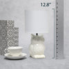 Simple Designs 12.8" Ceramic Owl Bedside Table Desk Lamp