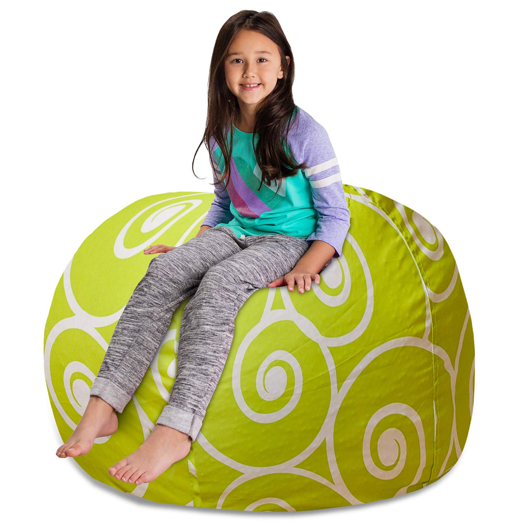 Posh Creations Stuffable Kids Stuffed Animal Storage Bean Bag Chair