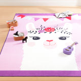 Llama Kids Rug Machine Washable Area Rug