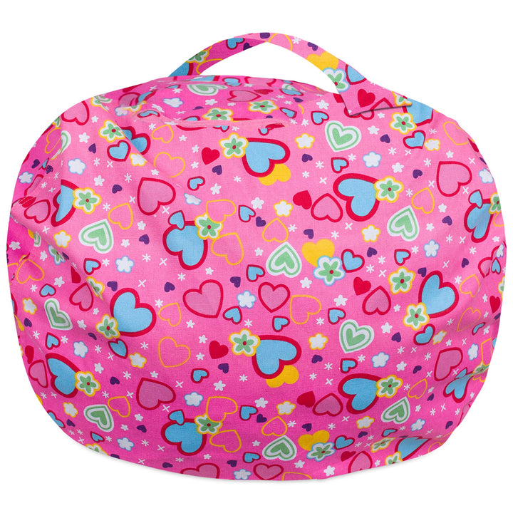 Posh Creations Stuffable Kids Stuffed Animal Storage Bean Bag Chair