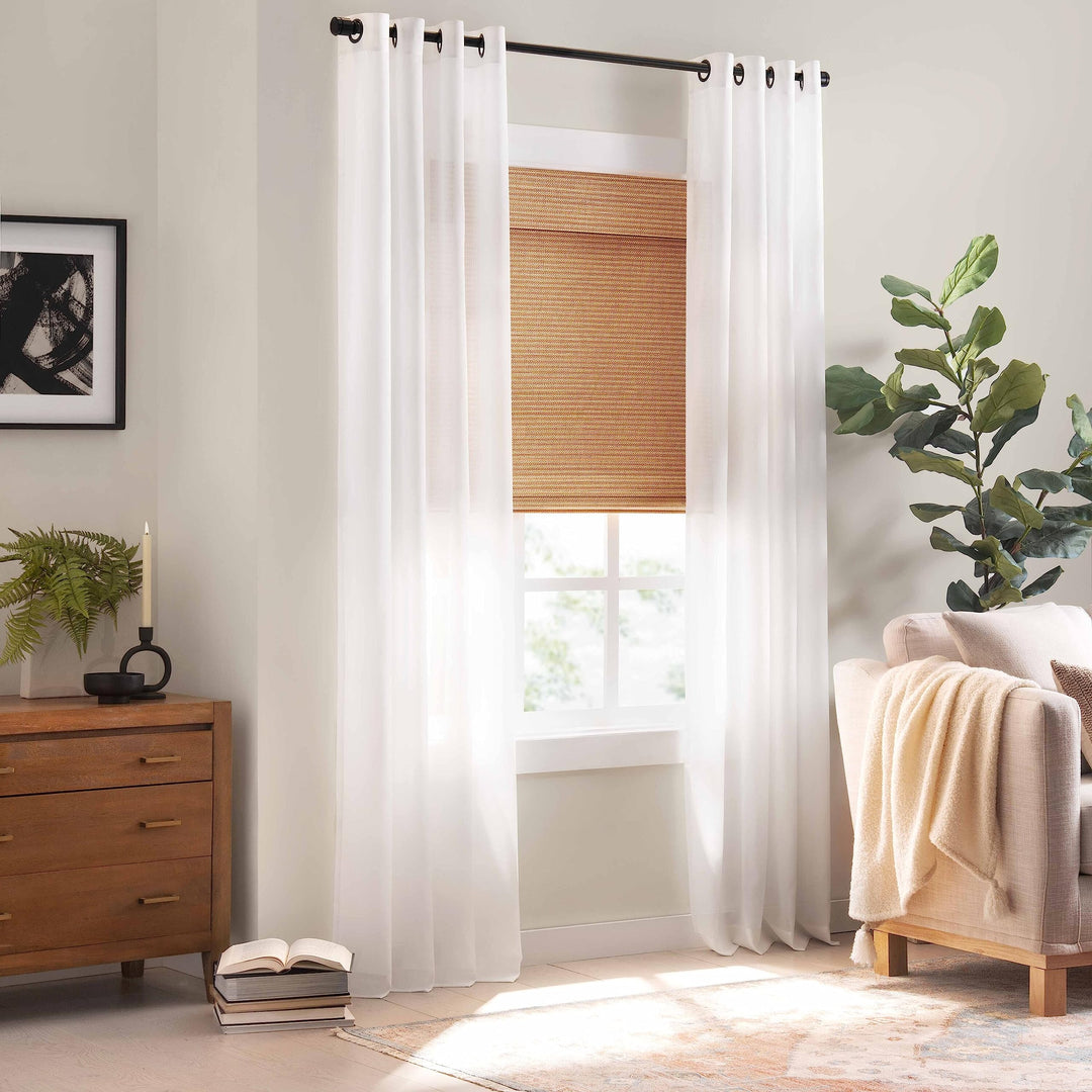 Eclipse Bamboo Roman Shades for Window Semi-Privacy