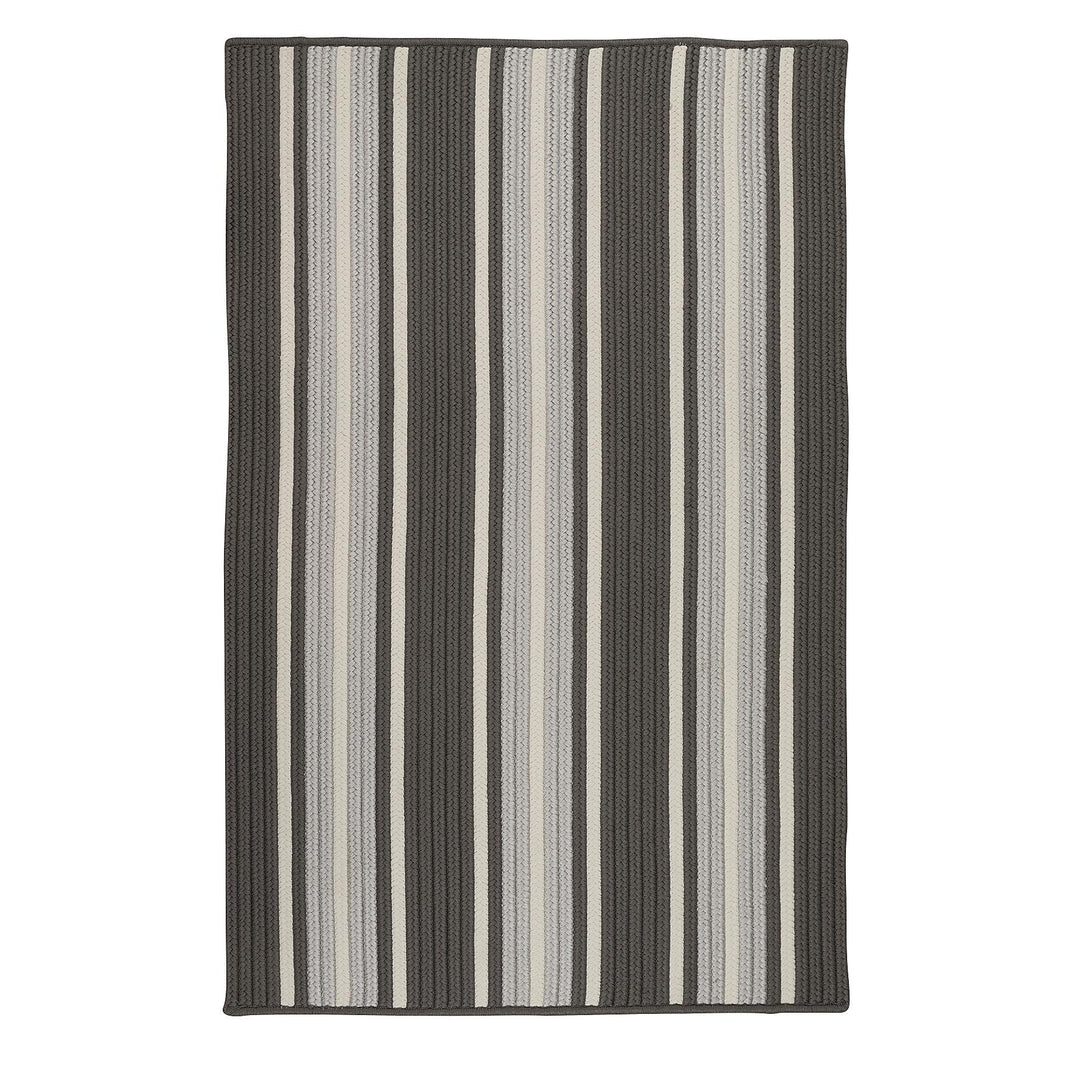 Colonial Mills Mesa Stripe Braided Rug, 2' X 3' , Stone Grey