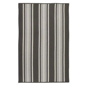 Colonial Mills Mesa Stripe Braided Rug, 2' X 3' , Stone Grey