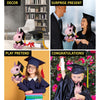 Sparkle Eyes Pink Unicorn Graduation Plush with Gown and Cap 8