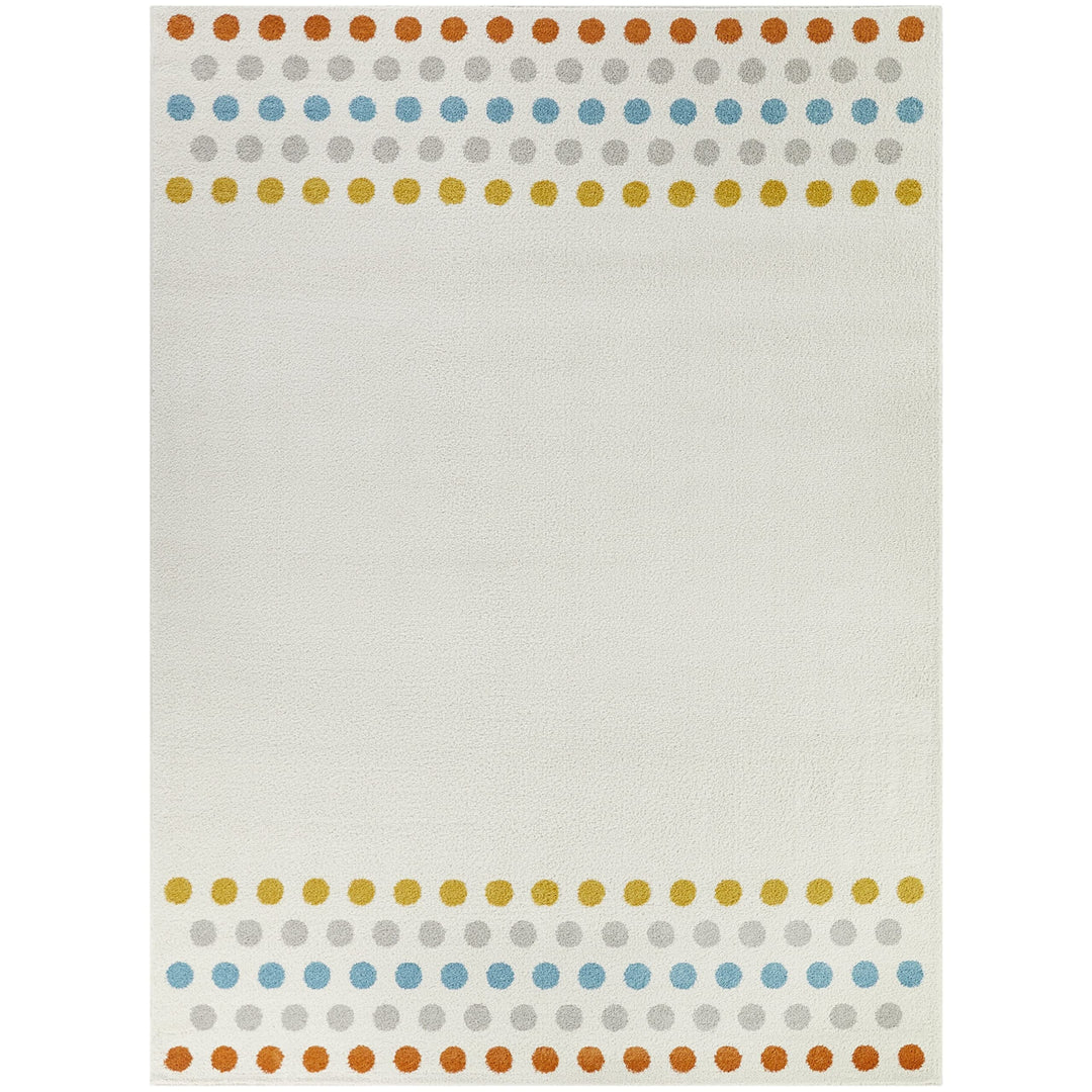 BALTA Mod-Tod Polka Dots Border Kids Area Rug