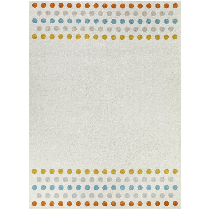 BALTA Mod-Tod Polka Dots Border Kids Area Rug