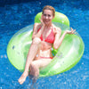 46.5" Green Inflatable Inner Tube Pool Float with Backrest