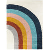 Mod-Tod Amelia Rainbow Print Shag Kids Area Rug