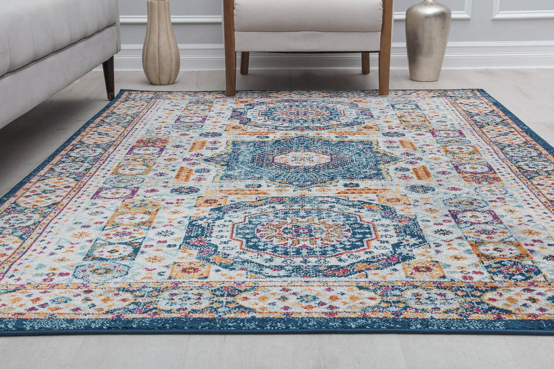 Hailey Geometric Medallion Traditional Area Rug by Rugs America