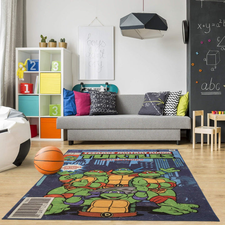 Cover Kids Area Rug (4'6" X 6'6") by Gertmenian - 4'6" 6'6" Multi Color Graphic Tween Rectangle Polyester Latex Free