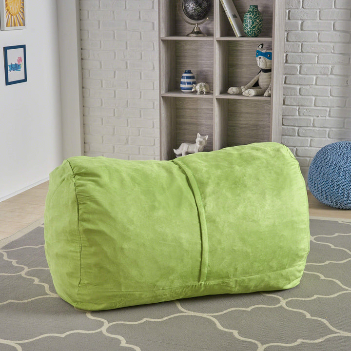 Delilah Traditional 4 Foot Suede Bean Bag Chair by Christopher Knight Home