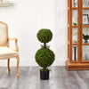 Nearly Natural 35IN Artificial Double Boxwood Topiary Ball Tree