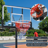 Portable 4.76-10ft Height Adjustable Waterproof Basketball Hoop System