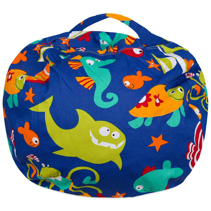 Posh Creations Stuffable Kids Stuffed Animal Storage Bean Bag Chair