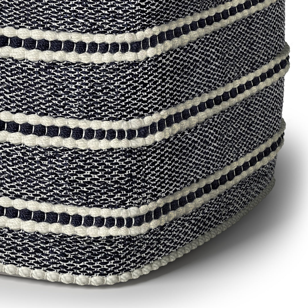 SIMPLIHOME Corrie 18 Inch Boho Square Woven Outdoor/ Indoor Pouf in