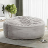 6ft Memory Foam Bean Bag Beige Traditional Solid Childproof Closure