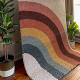 Mod-Tod Amelia Rainbow Print Shag Kids Area Rug