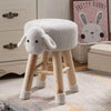 AC Pacific Woodland Sheep Stool for Kids Animal Themed Wooden Ottoman