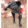 I Love You Plush Black Bear Hat With 17 Inches Long