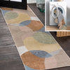 JONATHAN Y Riley Geometric Kids & Novelty Machine-Washable Multi Area Rug