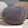 GDFudio Outdoor Handcrafted Modern Fabric Weave Pouf Ottoman Foot