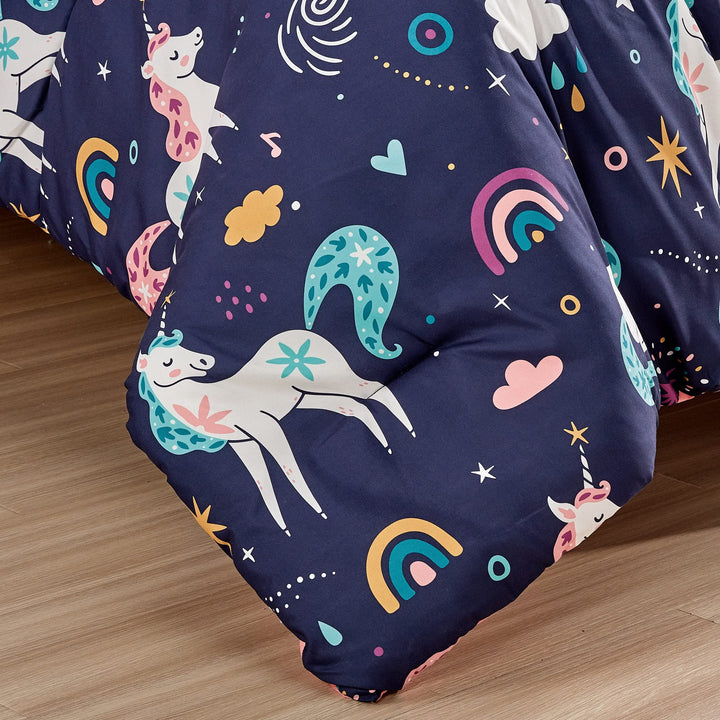 Jaba Unicorn Print Comforter Set for Girls