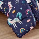 Jaba Unicorn Print Comforter Set for Girls