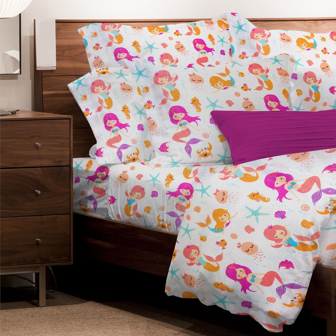 Kids Girls Mermaid Sheet Set