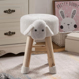 AC Pacific Woodland Sheep Stool for Kids Animal Themed Wooden Ottoman