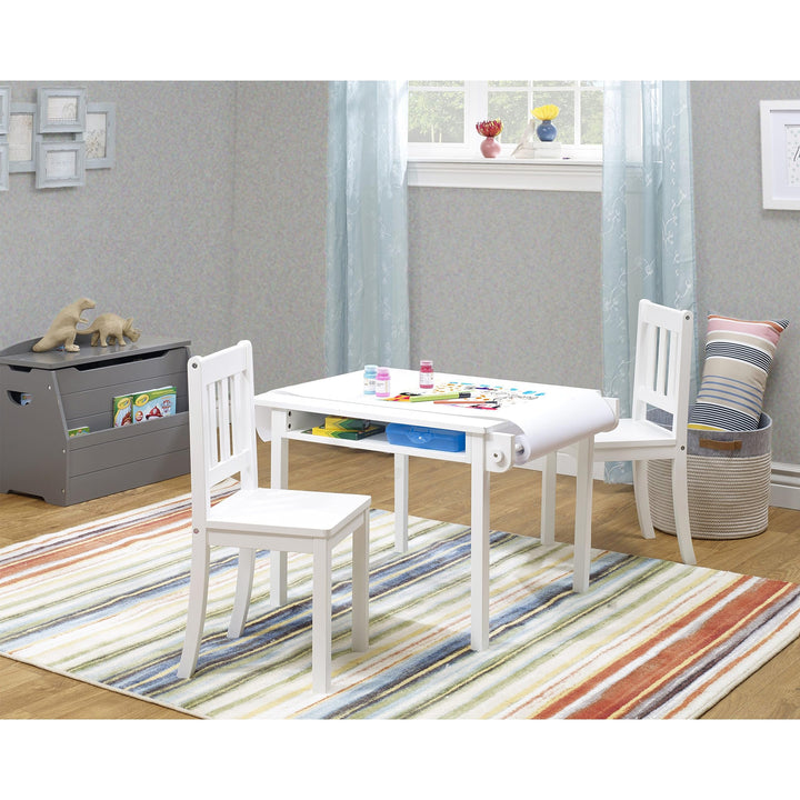 Sorelle Furniture Kids Wood Table and Chair Set (2 Chairs Included)