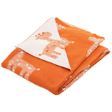 Baby Titan Throw - Orange 32" X 40" Animal Print Neutral Animals