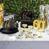 Mini Gold Foil Pinata for 60th Birthday Party Anniversary Number 60