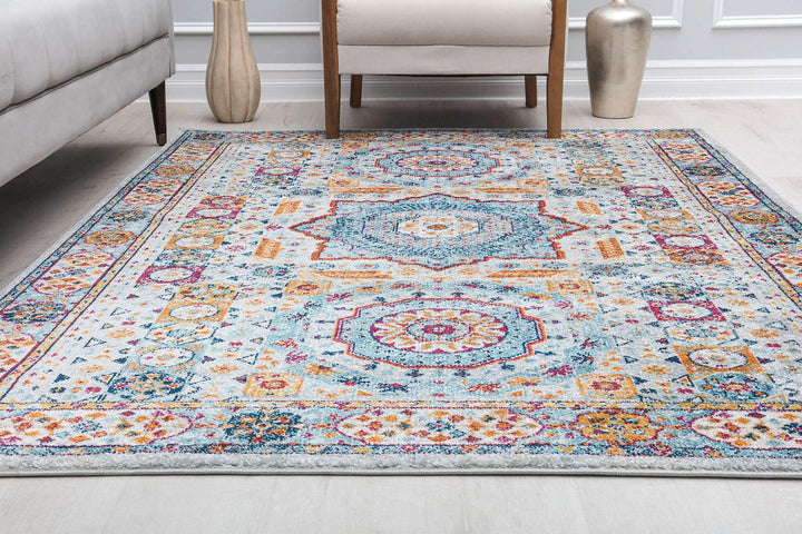 Hailey Geometric Medallion Traditional Area Rug by Rugs America