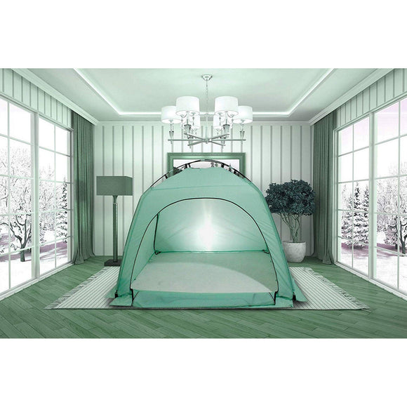 Privacy Play Tent On Sleep Bed for Kids Indoor Use 1pc Blue Fabric Medium