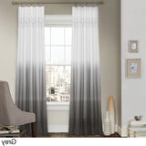 95 Inch Girls Color Ombre Embroidered Curtain Single Panel