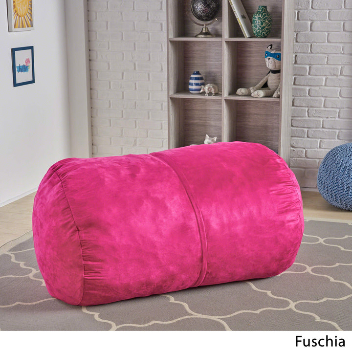 Delilah Traditional 4 Foot Suede Bean Bag Chair by Christopher Knight Home