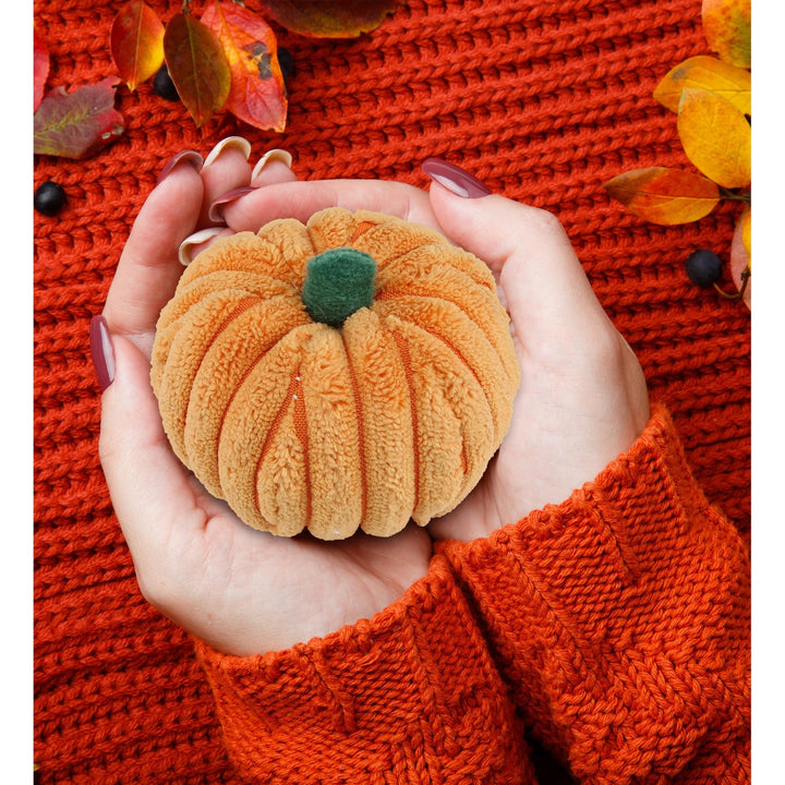 Small Pumpkin Plush Spooky Toy for Teddy Bear 3 Inches Orange Polyester