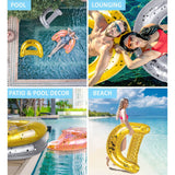 Inflatable Pool Float Chair Filled with Sparkle Confetti 3 Pack