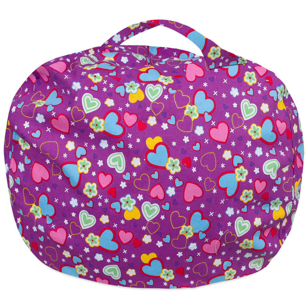 Posh Creations Stuffable Kids Stuffed Animal Storage Bean Bag Chair