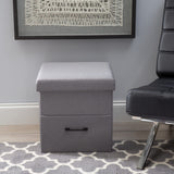 Simplify Collapsible Storage Ottoman with Drawer | Hidden Storage |