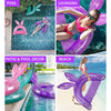 Inflatable Pool Float Chair Filled with Sparkle Confetti Purple