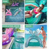 Inflatable Pool Float Chair Filled with Sparkle Confetti