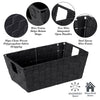 Simplify Small Shelf Woven Strap Tote | Decorative Storage Basket |